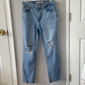 lightly distressed levi’s